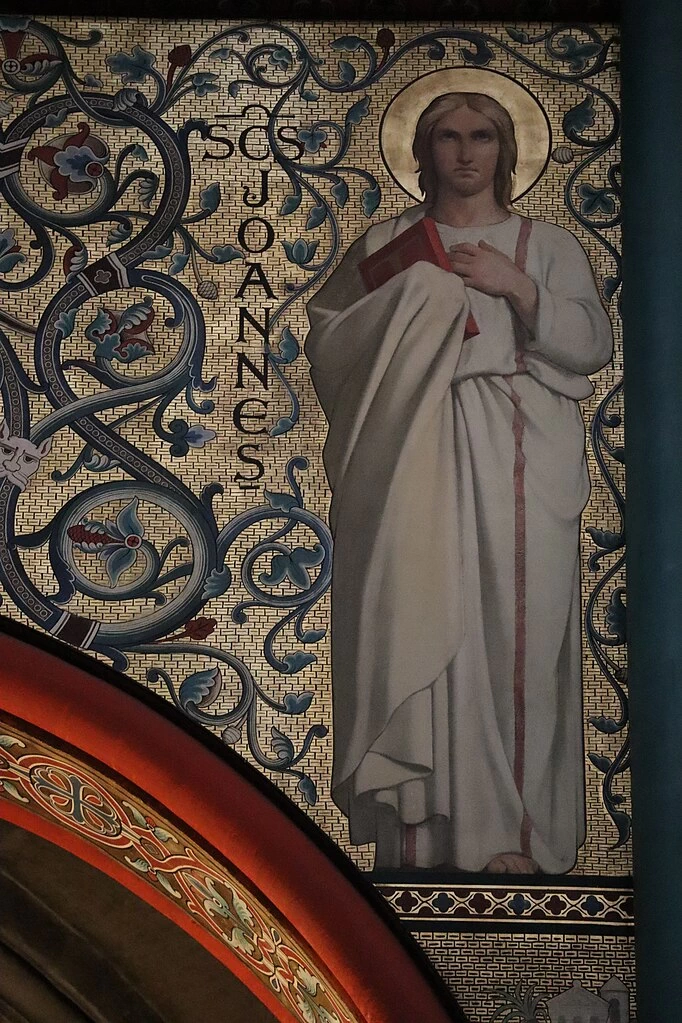 Hippolyte Flandrin - Murales dell'Abbazia di Saint, Germain, des, Prés, Apostolo Giovanni